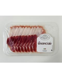 Guanciale scotennato affettato